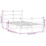 Bed frame with headboard and black metal footboard 120x190cm by , Beds and slatted bases - Ref: Foro24-355380, Price: 84,12 €...