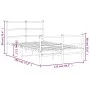 Bed frame with headboard and black metal footboard 120x190cm by , Beds and slatted bases - Ref: Foro24-355380, Price: 83,13 €...