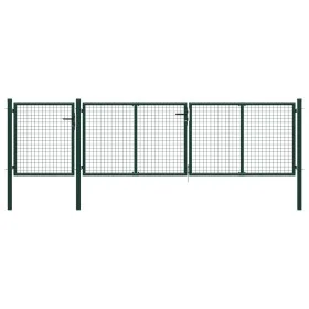 Grünes Gartentor aus Stahl 400x100 cm von vidaXL, Gartentore - Ref: Foro24-144311, Preis: 443,67 €, Rabatt: %