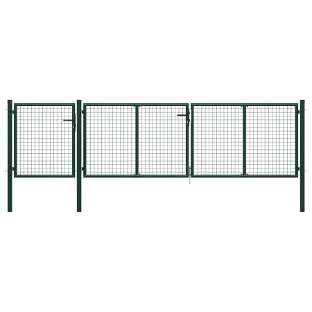 Grünes Gartentor aus Stahl 400x100 cm von vidaXL, Gartentore - Ref: Foro24-144311, Preis: 453,62 €, Rabatt: %