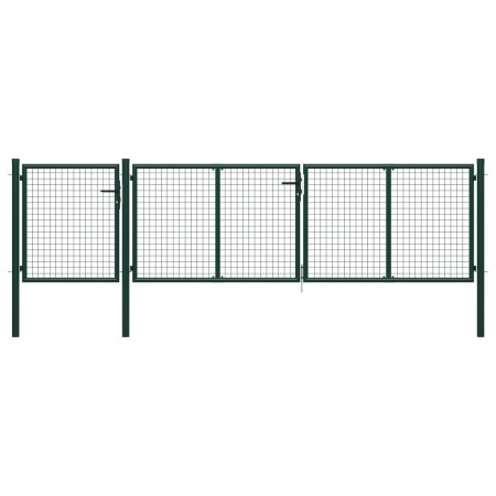 Grünes Gartentor aus Stahl 400x100 cm von vidaXL, Gartentore - Ref: Foro24-144311, Preis: 453,62 €, Rabatt: %