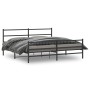 Bed frame with headboard and black metal footboard 193x203cm by , Beds and slatted bases - Ref: Foro24-355389, Price: 119,16 ...