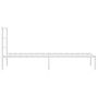 Metal bed frame with white headboard 75x190 cm by , Beds and slatted bases - Ref: Foro24-355404, Price: 55,60 €, Discount: %