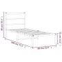Estructura de cama de metal con cabecero blanco 75x190 cm de , Camas y somieres - Ref: Foro24-355404, Precio: 55,60 €, Descue...