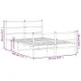 Metal bed frame with headboard and white footboard 135x190 cm by , Beds and slatted bases - Ref: Foro24-355431, Price: 86,27 ...