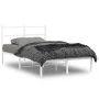 Bettgestell aus Metall mit weißem Kopfteil 120x200 cm von , Betten und Lattenroste - Ref: Foro24-355412, Preis: 80,84 €, Raba...