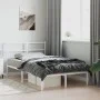 Estructura de cama de metal con cabecero blanca 120x200 cm de , Camas y somieres - Ref: Foro24-355412, Precio: 80,84 €, Descu...
