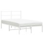 Bettgestell aus Metall mit weißem Kopfteil 120x200 cm von , Betten und Lattenroste - Ref: Foro24-355412, Preis: 81,95 €, Raba...