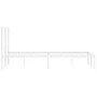 Estructura de cama de metal con cabecero blanca 120x200 cm de , Camas y somieres - Ref: Foro24-355412, Precio: 80,84 €, Descu...