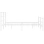 Estructura cama metal con cabecero y estribo blanco 193x203 cm de , Camas y somieres - Ref: Foro24-355438, Precio: 119,06 €, ...