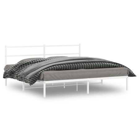 Metallbettgestell mit weißem Kopfteil 183x213 cm von , Betten und Lattenroste - Ref: Foro24-355419, Preis: 88,74 €, Rabatt: %