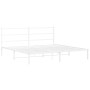 Metallbettgestell mit weißem Kopfteil 183x213 cm von , Betten und Lattenroste - Ref: Foro24-355419, Preis: 88,74 €, Rabatt: %