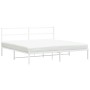 Metallbettgestell mit weißem Kopfteil 183x213 cm von , Betten und Lattenroste - Ref: Foro24-355419, Preis: 88,74 €, Rabatt: %