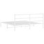 Metallbettgestell mit weißem Kopfteil 183x213 cm von , Betten und Lattenroste - Ref: Foro24-355419, Preis: 88,74 €, Rabatt: %