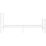 Metal bed frame with headboard and white footboard 100x200 cm by , Beds and slatted bases - Ref: Foro24-355427, Price: 69,42 ...