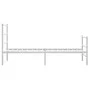 Metal bed frame with headboard and white footboard 90x200 cm by , Beds and slatted bases - Ref: Foro24-355425, Price: 70,29 €...