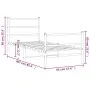 Bettgestell aus Metall mit Kopfteil und weißem Fußteil 90x200 cm von , Betten und Lattenroste - Ref: Foro24-355425, Preis: 70...