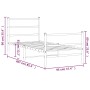 Bettgestell aus Metall mit Kopfteil und weißem Fußteil 90x200 cm von , Betten und Lattenroste - Ref: Foro24-355425, Preis: 71...