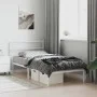 Estructura de cama de metal con cabecero blanco 107x203 cm de , Camas y somieres - Ref: Foro24-355410, Precio: 65,91 €, Descu...