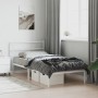 Metallbettgestell mit weißem Kopfteil 107x203 cm von , Betten und Lattenroste - Ref: Foro24-355410, Preis: 66,90 €, Rabatt: %