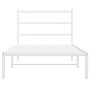 Metallbettgestell mit weißem Kopfteil 107x203 cm von , Betten und Lattenroste - Ref: Foro24-355410, Preis: 66,90 €, Rabatt: %