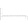 Metallbettgestell mit weißem Kopfteil 107x203 cm von , Betten und Lattenroste - Ref: Foro24-355410, Preis: 66,90 €, Rabatt: %