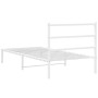 Metallbettgestell mit weißem Kopfteil 107x203 cm von , Betten und Lattenroste - Ref: Foro24-355410, Preis: 66,90 €, Rabatt: %