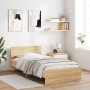 Cama con cabecero madera de ingeniería roble Sonoma 100x200 cm de , Camas y somieres - Ref: Foro24-838619, Precio: 197,46 €, ...