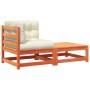 Equine garden sofa with cushions and footrest by , Modular outdoor sofas - Ref: Foro24-838114, Price: 137,44 €, Discount: %