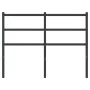 Cabecero de metal negro 120 cm de , Cabeceros y pies de cama - Ref: Foro24-355396, Precio: 25,24 €, Descuento: %