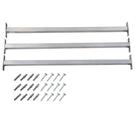 Barras de seguridad ajustables para ventanas 3 uds 710-1200 mm