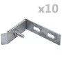 Conector de esquina para pared 10 sets plateado von vidaXL, Zubehör für Tore und Zäune - Ref: Foro24-144503, Preis: 29,16 €, ...