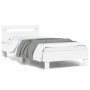 Estructura de cama con cabecero y luces LED blanco 90x190 cm de , Camas y somieres - Ref: Foro24-838743, Precio: 101,41 €, De...