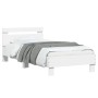 Estructura de cama con cabecero y luces LED blanco 90x190 cm de , Camas y somieres - Ref: Foro24-838743, Precio: 101,41 €, De...