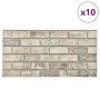 Paneles de pared 3D diseño de ladrillo 10 uds EPS color arena