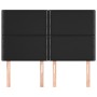 Cabeceros 4 unidades cuero sintético negro 72x5x78/88 cm