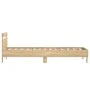 Bettgestell, Kopfteil, LED-Leuchten, Sonoma-Eiche, 90 x 200 cm von , Betten und Lattenroste - Ref: Foro24-838717, Preis: 107,...