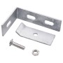 Conector de esquina para pared 10 sets plateado by vidaXL, Accessories for gates and fences - Ref: Foro24-144503, Price: 25,6...