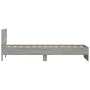 Bed frame headboard LED lights Sonoma gray 90x200 cm by , Beds and slatted bases - Ref: Foro24-838811, Price: 116,78 €, Disco...