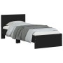 Bed frame with headboard and LED lights black 90x200 cm by , Beds and slatted bases - Ref: Foro24-838807, Price: 118,88 €, Di...