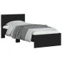 Bed frame with headboard and LED lights black 90x200 cm by , Beds and slatted bases - Ref: Foro24-838807, Price: 116,78 €, Di...
