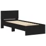 Bed frame with headboard and LED lights black 90x200 cm by , Beds and slatted bases - Ref: Foro24-838807, Price: 116,78 €, Di...