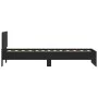 Bed frame with headboard and LED lights black 90x200 cm by , Beds and slatted bases - Ref: Foro24-838807, Price: 116,78 €, Di...