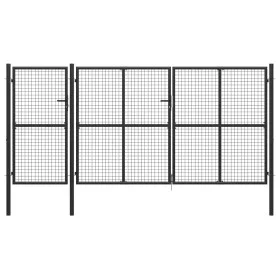 Anthracite gray steel garden gate 400x150 cm by vidaXL, garden gates - Ref: Foro24-144331, Price: 533,50 €, Discount: %
