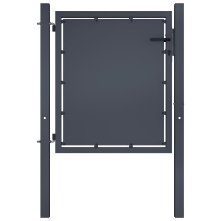 Anthrazitgraues Gartenzauntor aus Stahl 100x75 cm von vidaXL, Gartentore - Ref: Foro24-144517, Preis: 201,39 €, Rabatt: %