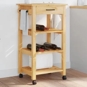 MONZA Küchenwagen aus massivem Kiefernholz 48x40x90 cm von , Küchen- und Speisewagen - Ref: Foro24-376079, Preis: 106,65 €, R...