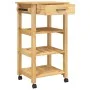 MONZA kitchen cart solid pine wood 48x40x90 cm by , Kitchen and dining carts - Ref: Foro24-376079, Price: 106,37 €, Discount: %