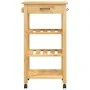MONZA Küchenwagen aus massivem Kiefernholz 48x40x90 cm von , Küchen- und Speisewagen - Ref: Foro24-376079, Preis: 106,65 €, R...