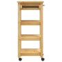 Carrito de cocina MONZA madera maciza de pino 48x40x90 cm de , Carros de cocina y comedor - Ref: Foro24-376079, Precio: 108,4...