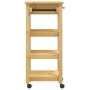 MONZA kitchen cart solid pine wood 48x40x90 cm by , Kitchen and dining carts - Ref: Foro24-376079, Price: 106,37 €, Discount: %